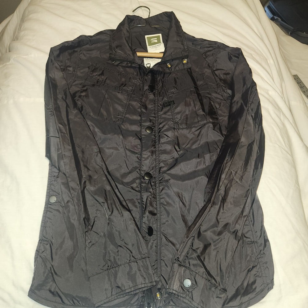 G-Star Raw Filch Combat Overshirt Mens Large Black Cargo Jacket 83151D 3480 976
